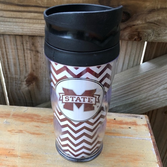 Whirley Drink Works 16oz MS State Bulldogs Maroon & White Chevron Tumbler - Picture 1 of 7